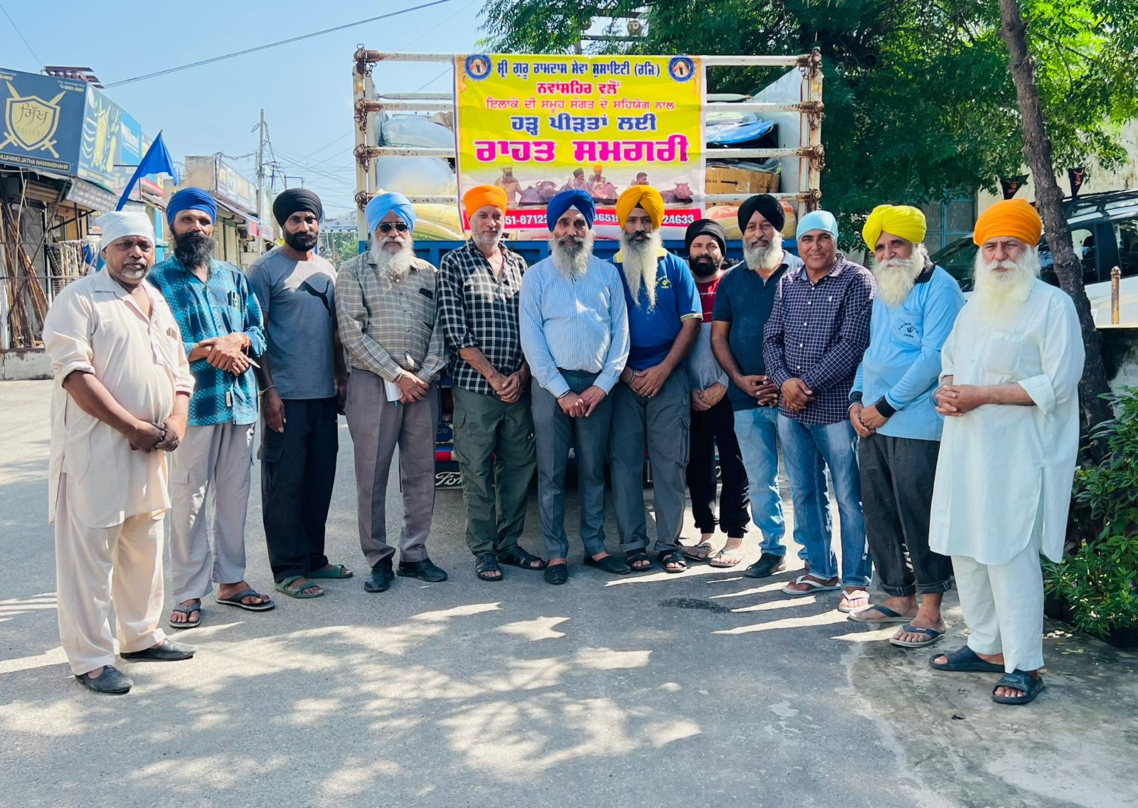 Shri Guru Ramdas Sewa Society, Nawanshahr sent ration material for flood affected people.